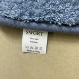 SWGRT Door Mats, 50x80x0.4cm Blue Polyester, Gentle Wipe, No Iron/Chlorine/Bleach