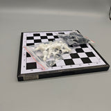 DASSIECL Draughtboards, 21×21cm Foldable Magnetic PVC Board, Waterproof & Durable, Anti-Crush Travel Design with Magnetic Pieces for Easy Storage