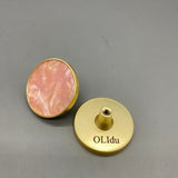 OLIdu Drawer handles of metal, 2 Pack Zinc Alloy Round Knobs, 50mm Length, 9mm Base Diameter, 23mm Height