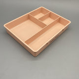 Putilsen Mount Drawer Organizers - Pink, Smooth Edges, PP Material, 15.5×20×3cm, Perfect for Stationery, Cosmetics, Small Items