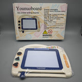 Younuoboard Dry Erase Writing Board, White and Blue, Portable ABS Material, Includes Colorful Gift Box, 0.79x9.84x8.28 Inches, Ideal for Ages 3+