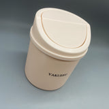 YAKUEEU Dust Bins for Household Purposes, Pink, 16.8×13.5cm, PP Material, Flip-Top Lid, Simple Design