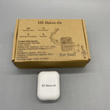 HE Baixu elx Ear Buds - White, Bluetooth, Long Battery Life, Compact Design, 10m Range, 300mAh Charging Case