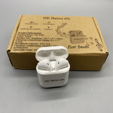 HE Baixu elx Ear Buds - White, Bluetooth, Long Battery Life, Compact Design, 10m Range, 300mAh Charging Case