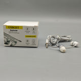 USBGET Earphones – In-Ear Design, 32Ω Impedance, 10±3dB Sensitivity, Comfortable Fit, White