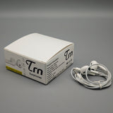 Trn Earphones, White, High Sensitivity 10±3dB, 32Ω Impedance, 20Hz~20kHz Frequency Response, Compatible with Communication Devices