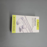 Rugtel Earphones - Comfortable In-Ear Headphones with Hi-Fi Sound Quality, 3.5mm Audio Jack, White