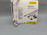 SUMORT  Earphones and headphones,In-Ear Earphones with Active Noise Cancellation, White Wired Hi-Fi Headphones, 9D Stereo Sound, Powerful Bass, HD Calling, Wide Compatibility