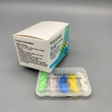 wayersen Ear Plugs for Swimming, purposes, 5 Colors Set, 1.3×1.3×2.8cm, Comfortable Fit with Carry Case