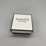 SuiSuiFH Earrings, 2.5cm Four-Flower Design, Elegant Jewelry for Women, Set of 2