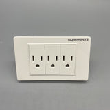ExtensionPro Electrical Outlets - 15A Combo Panel, Frameless Design, Flame Retardant, Durable, Wide Spacing, Safety Door Protection, 118x86mm, 250V