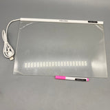 SZKUZMA Electronic LED Signs, 15x15cm Acrylic Writable Board, USB-Powered, Lightweight 70g, Wall-Mounted or Standing for Home and Office