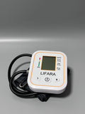 LIFARA Electronic Sphygmomanometer with One-Touch Operation, Heart Rate Monitoring, Dual User Memory, Voice Broadcast, and Backlit Color Screen