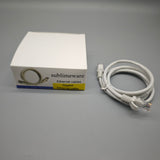 Sublimeware Ethernet Cable – 1 Meter, CAT5E, 1000Mbps Speed, RJ45 Gold-Plated Connector, Gray/White
