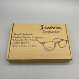 Swimtok Eyeglasses - TR+Metal, Coffee Color, 13x4.1x2.5cm, Durable and Stylish