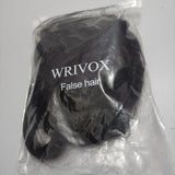 WRIVOX False Hair, 60cm Matte High-Temperature Silk, Hand-Sewn , Black Color