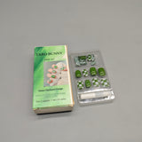 TARO BUNNY False Nail Set, 18pcs Green Plaid Press-On Nails, Fashion Design with Multiple Sizes, Easy to Apply & Comfortable Fit