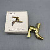 ESTEVO Faucets of metal for casks, ABS Shell & Ceramic Valve, 4.5x3.6x1.2 Inches, Gold