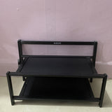 RAIPATH Folding Shelves - Collapsible Shoe Rack, 100x25x29cm, Black Color