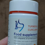 KANAS Food Supplements, Turmeric+Curcumin, 1500mg of Turmeric per Serving, Antioxidant, Joint Health, and Digestion Support, Enhanced Nutrient Absorption, 60 Vegetarian Capsules