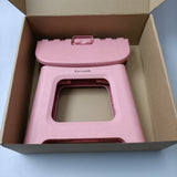 Kavvoraith Foot Stool, Foldable Plastic Material, Pink Color, 9.3*7.5*7.9 inches