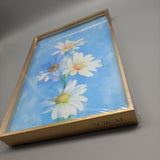 SUBCAI Framed Art Prints - Sunflower Image, 36x12 inches, Gold Metal Frame