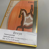 Erwyn Framed Paintings - Living Room and Suite Décor, 8.27x11.69 Inches Size, Artful Wall Art for Elegant Interiors