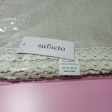 sufacto 35” Off-White Linen Tablecloth - Casual Cotton Blend Cloth for Dining
