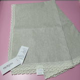 sufacto 35” Off-White Linen Tablecloth - Casual Cotton Blend Cloth for Dining