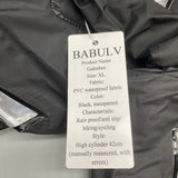 BABULV Galoshes – Waterproof PVC Fabric, Anti-Slip, High-Cut 42cm Rain Boots for Hiking & Cycling, Size XL, Black & Transparent