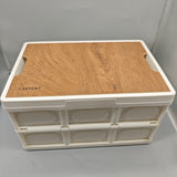 FARTENT General Purpose Storage Bins for Household Use, 52×35.5×6.5cm Foldable Organizer Boxes, Space-Saving Plastic Storage Containers for Home and Office