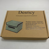 Desricy General purpose storage bins for household use - Canvas Flip-Top Baskets - Green - 8x8x6.2 Inches