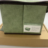 Desricy General purpose storage bins for household use - Canvas Flip-Top Baskets - Green - 8x8x6.2 Inches