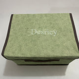 Desricy General purpose storage bins for household use - Canvas Flip-Top Baskets - Green - 8x8x6.2 Inches