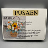 PUSAEN Gift Bags, 10cm Height, 9×9cm Top Opening, 6.5×6.5cm Bottom, Thickened Organic Paper for Flowers and Succulents