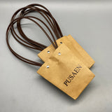 PUSAEN Gift Bags, 10cm Height, 9×9cm Top Opening, 6.5×6.5cm Bottom, Thickened Organic Paper for Flowers and Succulents