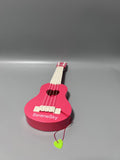 SereneSky Guitar, Real Playable Pink Guitar with Nylon Strings, Plastic Body, 38×12cm, Tunable Musical Instrument for Beginners