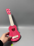 SereneSky Guitar, Real Playable Pink Guitar with Nylon Strings, Plastic Body, 38×12cm, Tunable Musical Instrument for Beginners