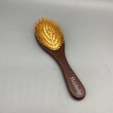 Hzjdedp Hair Comb, 21x6cm Natural Wood Comb with High-Elastic Massage Cushion and Smooth Rounded Teeth