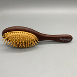 Hzjdedp Hair Comb, 21x6cm Natural Wood Comb with High-Elastic Massage Cushion and Smooth Rounded Teeth