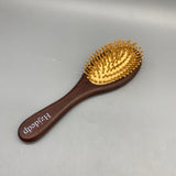 Hzjdedp Hair Comb, 21x6cm Natural Wood Comb with High-Elastic Massage Cushion and Smooth Rounded Teeth