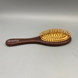 Hzjdedp Hair Comb, 21x6cm Natural Wood Comb with High-Elastic Massage Cushion and Smooth Rounded Teeth