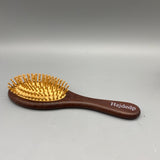 Hzjdedp Hair Comb, 21x6cm Natural Wood Comb with High-Elastic Massage Cushion and Smooth Rounded Teeth
