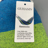 GUHAMN Hammocks, 190x80cm Heavy-Duty Hammock with 600kg Capacity, Made of Durable Canvas and Cotton Rope, Perfect for Outdoor Camping and Relaxation