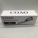 COAO Hand Held Shower Heads, Silver ABS Material, 8.5x2.4x2 Inch, Standard Four-Point Interface