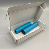 Motofounder Handle bars for motorcycles, 12.5x3cm, Blue, Waterproof & Anti-Slip, Soft Silicone Foam for Shock Absorption