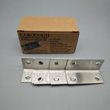 KAROGOGH Hardware, namely, metal brackets for general use – 60x27mm Cold-Rolled Steel – Silver – Heavy-Duty Bed Frame Connectors – 5-Pack