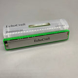 EchoCraft Harmonica – Stainless Steel Cover, Silver, 17.5×2.8×2.2cm, Phosphor Bronze Reeds, Rich Sound