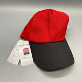 GXFCAI Hats, Black and Red Color Block Design, Adjustable Fit for 56-60cm Head Circumference