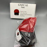 GXFCAI Hats, Black and Red Color Block Design, Adjustable Fit for 56-60cm Head Circumference